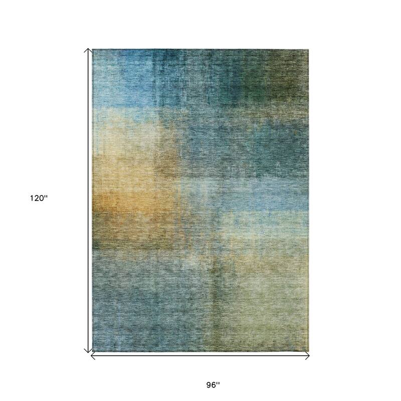 HomeRoots Abstract Transitional Rectangle Outdoor Rug