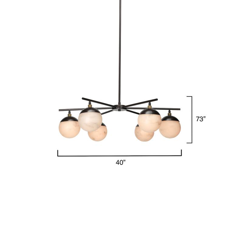 Jamie Young Metro Faux Alabaster 6-Light Chandelier