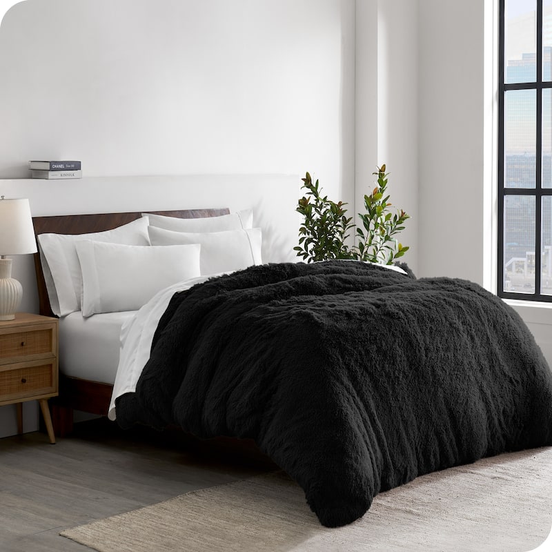 Bare Home Shaggy Faux Fur Duvet Cover