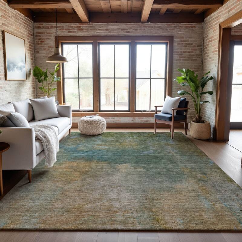 Premium Washable Super Soft Casual Ombre Mayfield Rug - Aloe - 10' x 14'