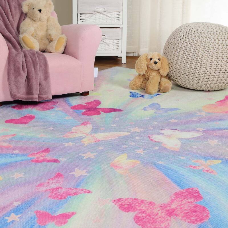Superior Butterfly Kids Indoor Area Rug