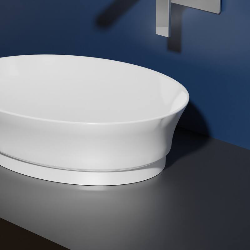 WS Bath Collections Mood ID 50.38 Mood 19-11/16" Oval Ceramic Vessel