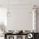 preview thumbnail 24 of 26, Acroma 1-light Farmhouse Rustic Rectangle Kitchen Island Pendant Light - 8 inches French Ash