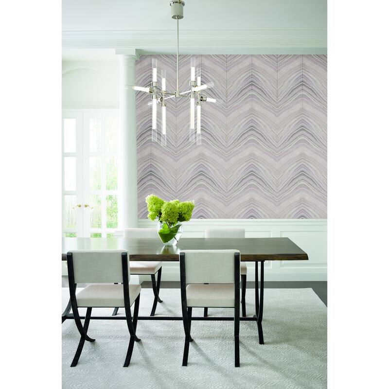 Paul, Onyx Strata Wallpaper, 27 in x 27 ft = 60.75 ft sq, Wallpaper Roll
