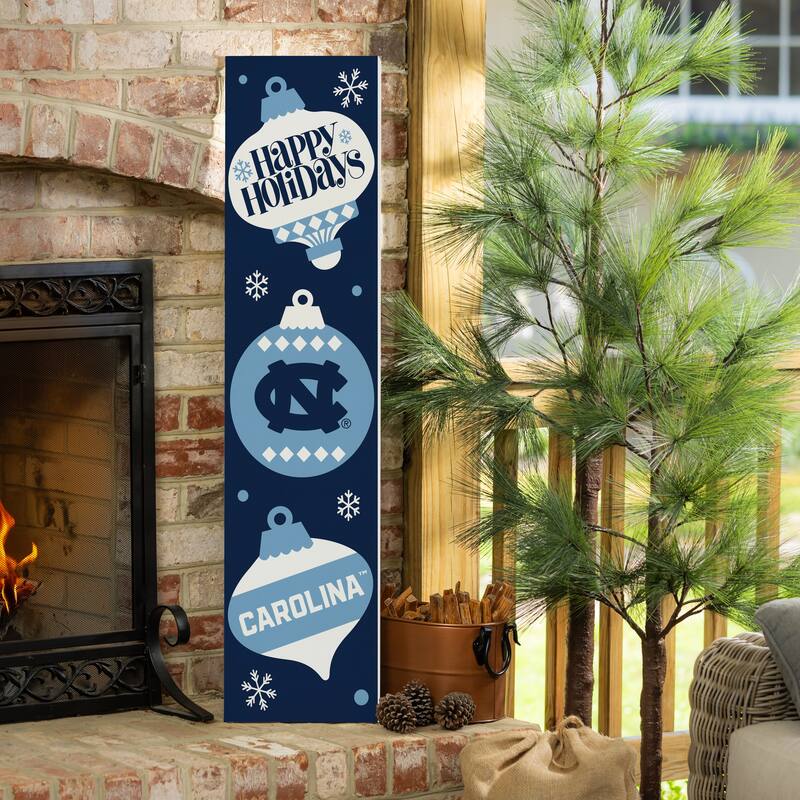 47" Double Sided Seasonal Porch Leaner, University of North Carolina - 47" x 11.25" - Christmas