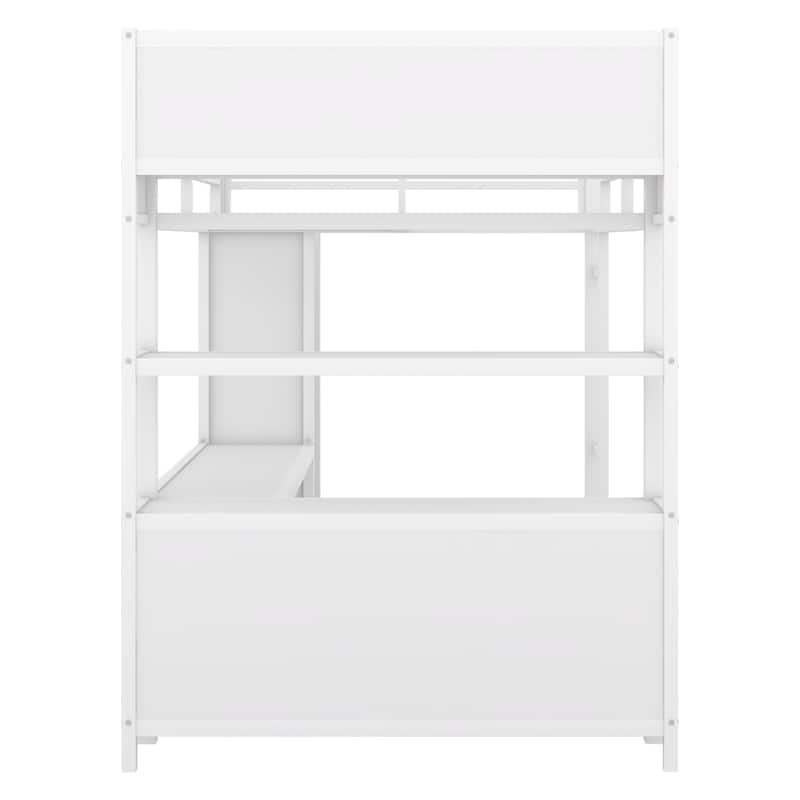 Full Metal Loft Bed with Wardrobe & Desk