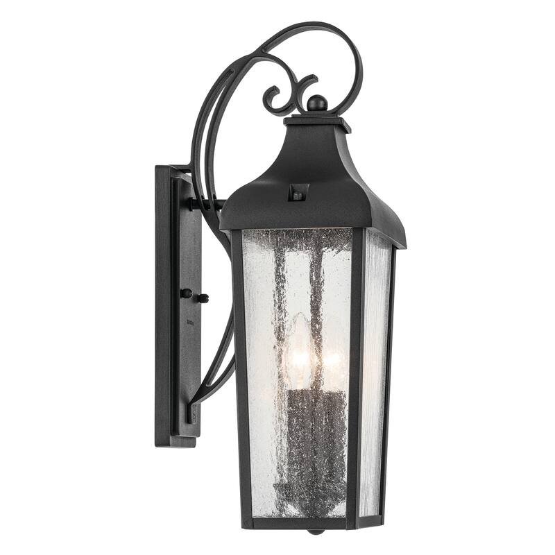 Kichler Lighting Forestdale 18.5 in. 2-Light Textured Black Outdoor Wall Sconce - 18.5 in