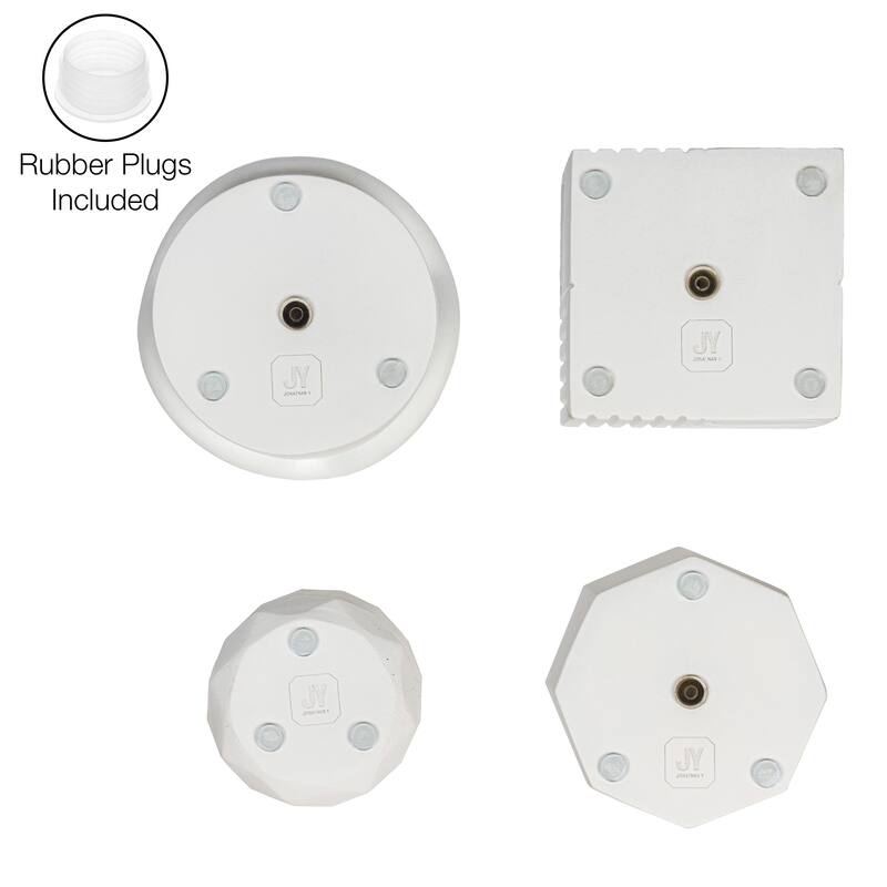 JONATHAN Y Romy Modern Minimalist Handmade Concrete Geometric Planter Set with Drainage Holes (Set of 4)