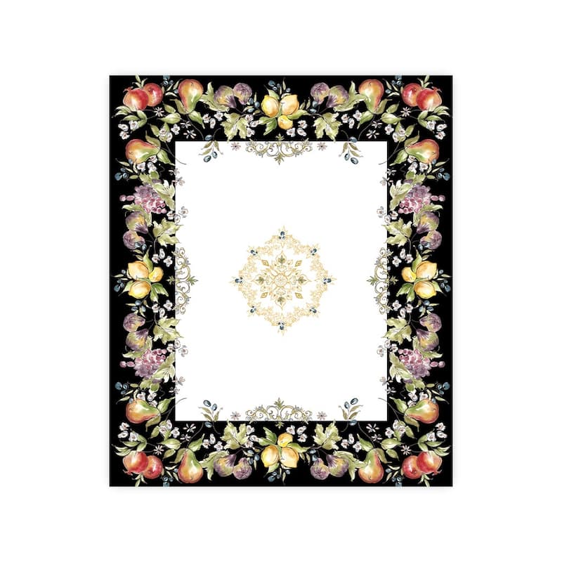 Laural Home Tuscan Fruit Sketch Tablecloth - 70x84
