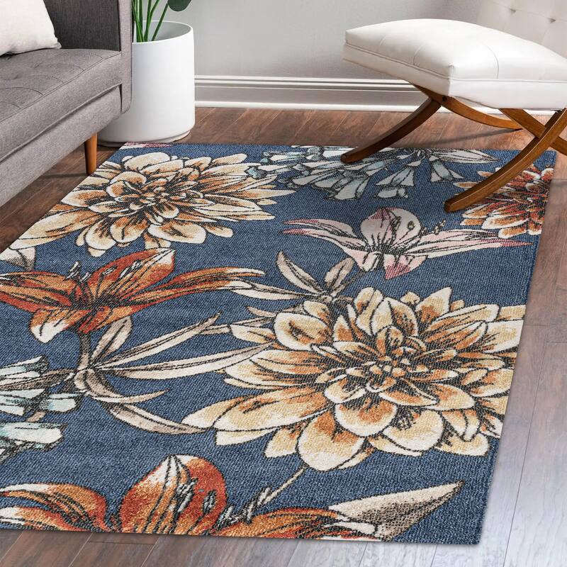 JONATHAN Y Dizi Modern Botanical Flower Area Rug