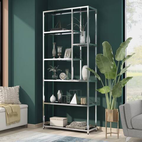Furniture of America Molle Contemporary Metal 7-shelf Bookcase