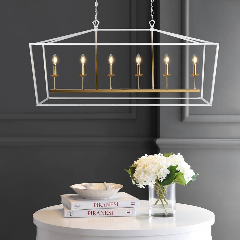 Marion Lantern Metal LED Pendant, by JONATHAN Y
