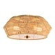 preview thumbnail 3 of 6, C Cattleya 2-Light Natural Rattan Flush Mount Ceiling Light - 16 in.