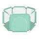 preview thumbnail 6 of 4, Infant 50"x50" 6-Panel Baby Playpen Spacious & Secure Foldable Playard Green