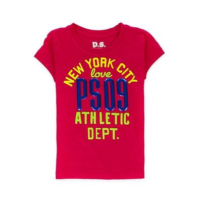 Aeropostale Girls New York City Love Graphic T-Shirt,, Pink, 4