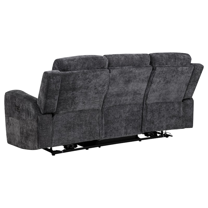 Kennett Chenille Upholstered Power Reclining Sofa