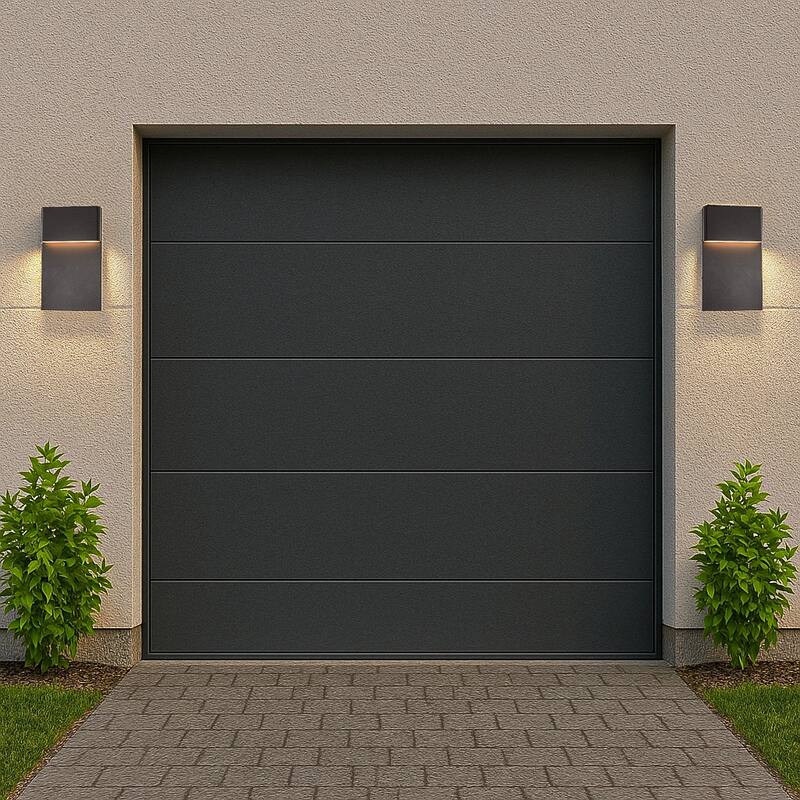 1-Light H13/15 in Modern Simple Sqaure 10W/13W Integrated LED Outdoor Wall Sconce with Dusk to Dawn Sensor in Matte Black