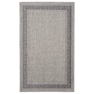 ECARPETGALLERY Machine Woven Versach Grey Area Rug