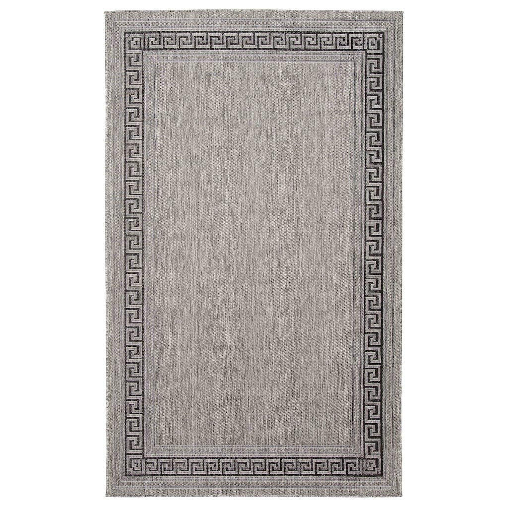 ECARPETGALLERY Machine Woven Versach Grey Area Rug