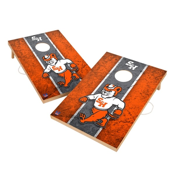 slide 2 of 5, Vintage Sam Houston State Regulation 2x4 Cornhole Set
