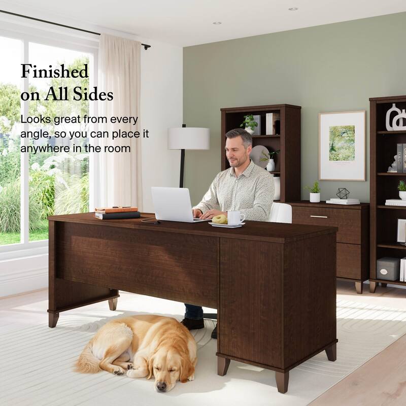 Bush Furniture Somerset 72W Office Desk with Storage Drawers