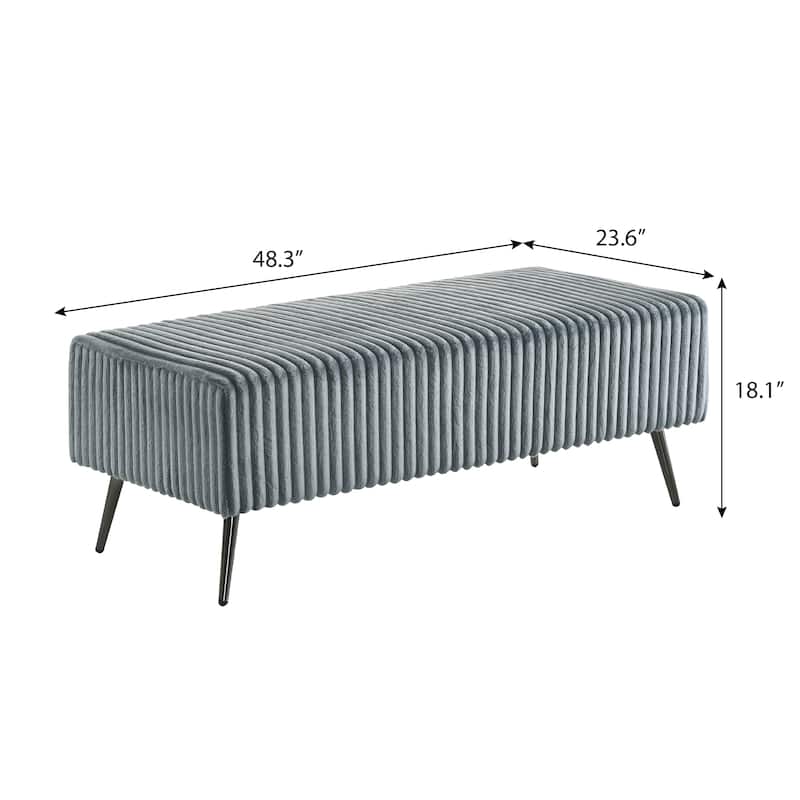 Corduroy Upholstery Bench