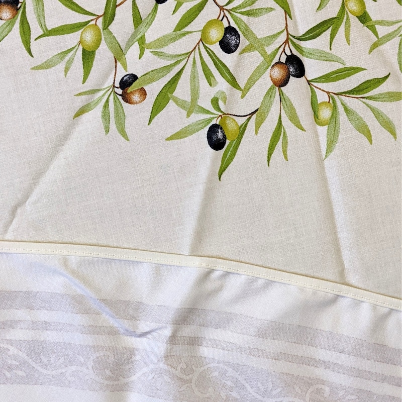 Wipeable Spill Resistant Provencal Cotton Cannes Collection Tablecloth