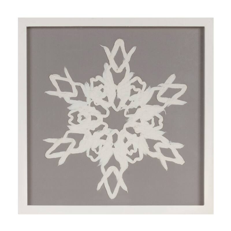 Framed Paper Mache Snowflake Plaque (Set of 3)