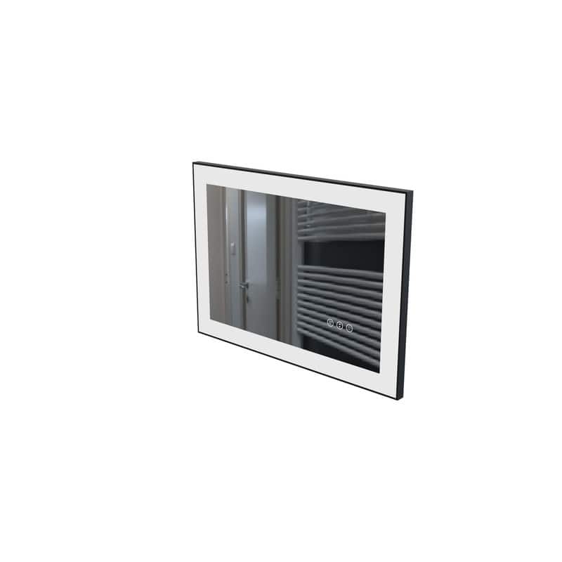LED Black Aluminum Framed Bathroom Mirror Vanity Mirror for wall, dimmable - 20x28