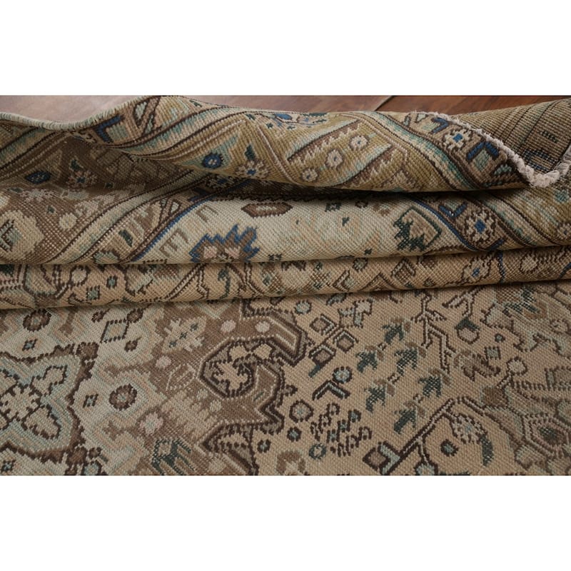 Tabriz Vintage Persian Area Rug Hand-Knotted Wool Carpet - 6'5" x 9'5"