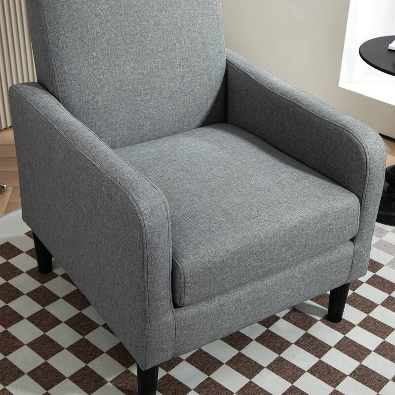 Minimalist Elegant Style Armchair with Solid Wood Frame Construction and New Soft Sponge