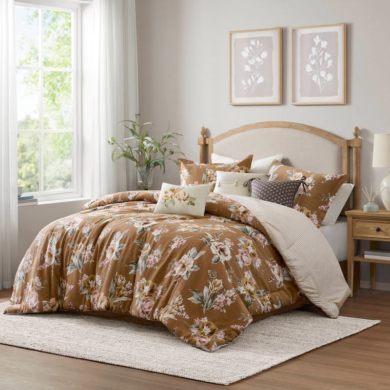 Madison Park Salara 7 Piece Vintage Floral Comforter Set