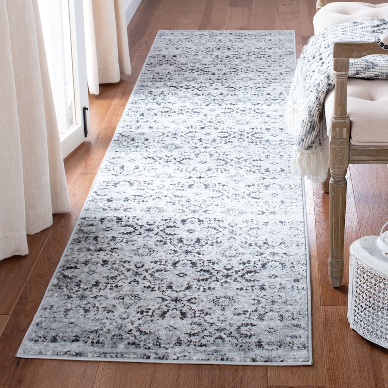 SAFAVIEH Lagoon Nejla Distressed Rug - 2'2" x 9' Runner - Grey/Ivory