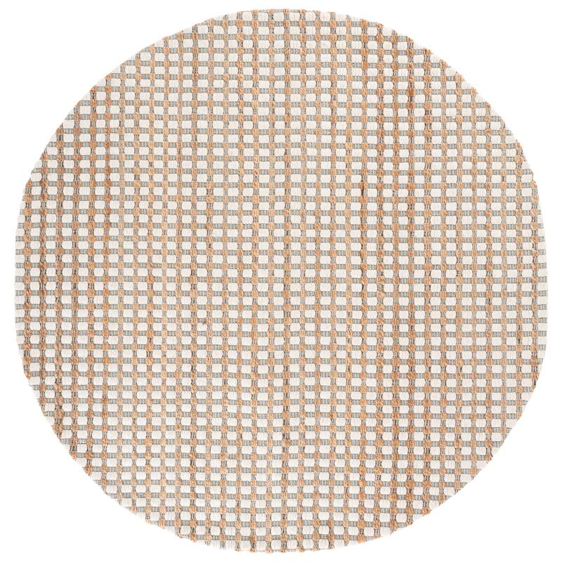 Martha Stewart by SAFAVIEH Handmade Enne Jute Rug - 6' Round - Natural/Ivory