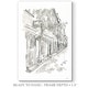preview thumbnail 2 of 8, European City Sketch V -Premium Gallery Wrapped Canvas