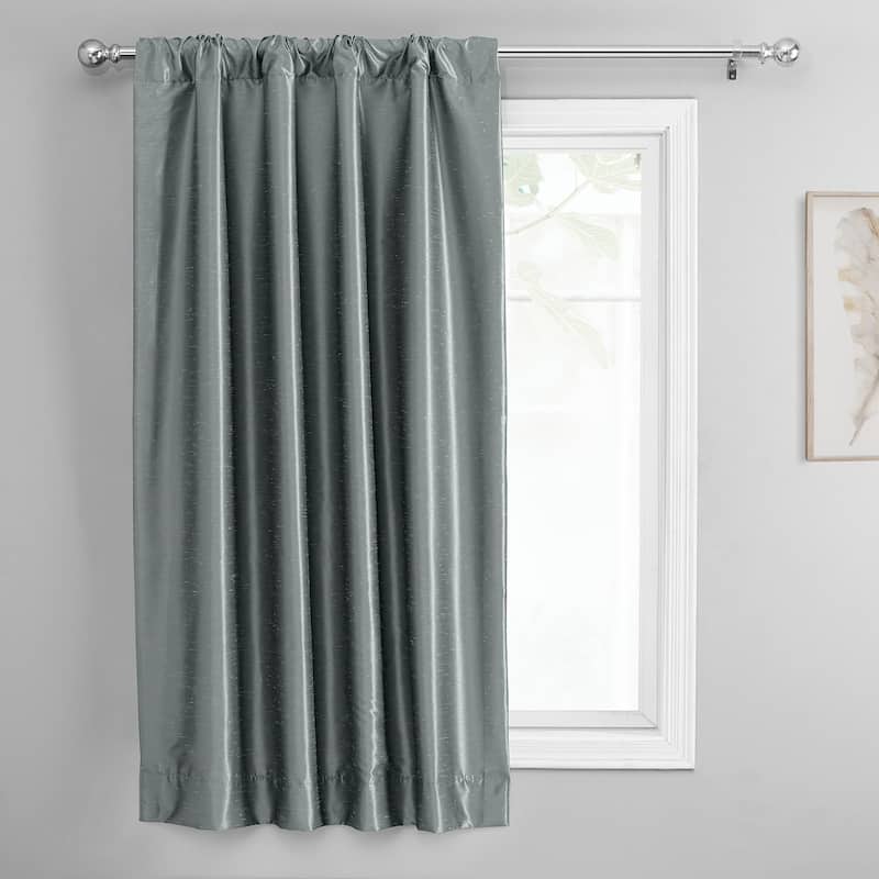 Exclusive Fabrics Vintage Textured Faux Dupioni Silk Tie-Up Window Shade (1 Panel)