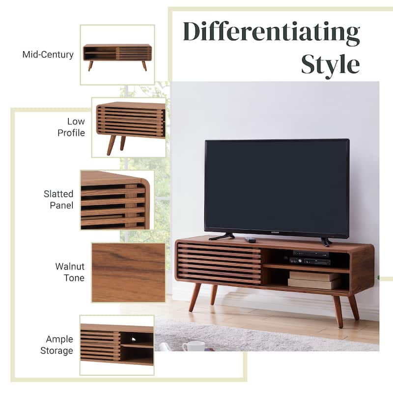 NPD Furniture Wilson 46 Inch KD Slat Low TV Stand