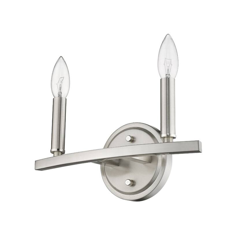 Steel Wall Sconce 2 Light LED Reversible Mount Fixture - 4” x 12” x 6.63” (D x W x H) - Silver