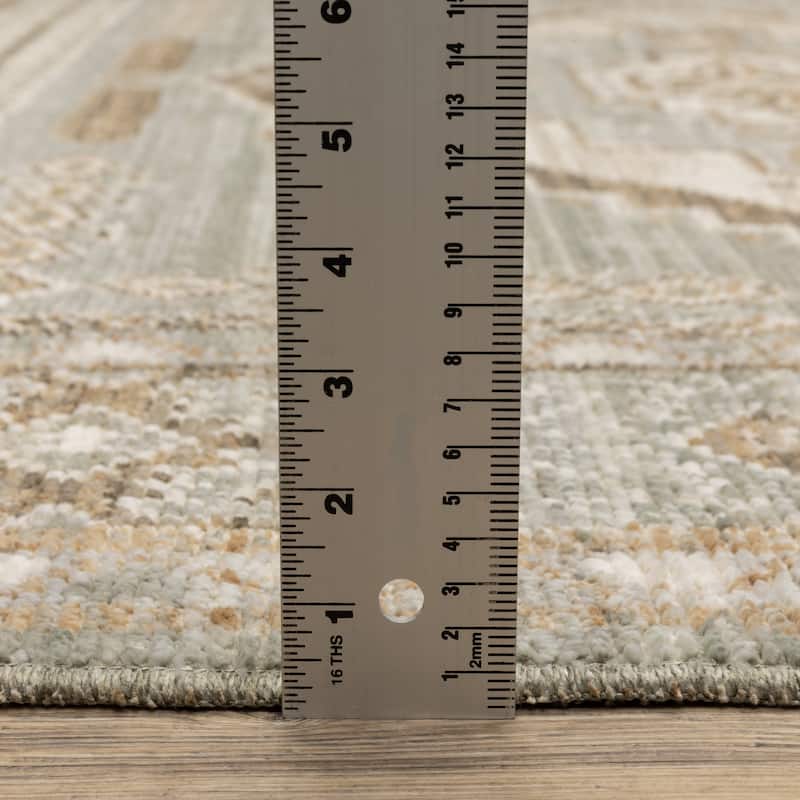 Style Haven Lucia Bohemian Tribal Medallions Pale Blue/Ivory Area Rug