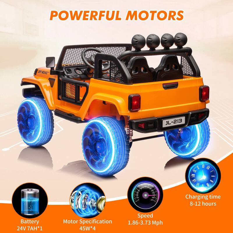 24V 2-Seater Switchable Electric Ride on Car Toy Truck for Kids Best Gift