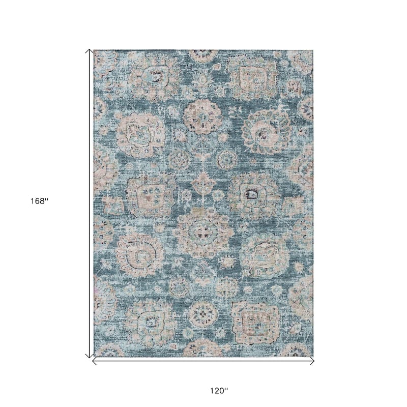 HomeRoots Floral Transitional Rectangle Outdoor Rug