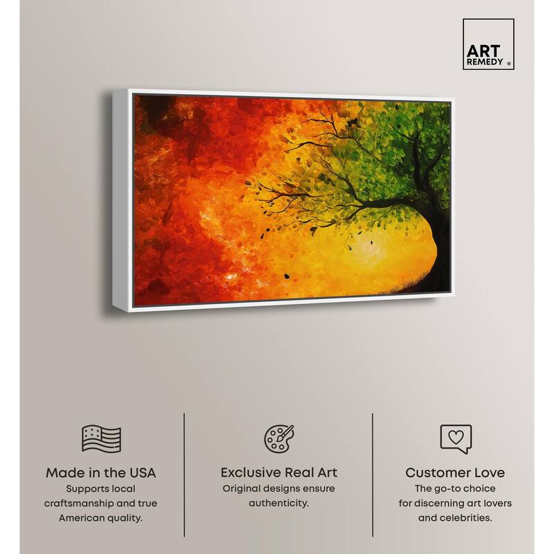 Fire and Ice Tree I Canvas by Art Remedy