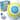 Activ Life The Ultimate Pool Ball, Ultra-Durable & Bright, Yellow/Cyan 6 inches