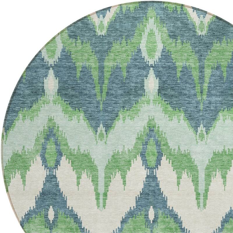 HomeRoots Ikat Transitional Rectangle Outdoor Rug