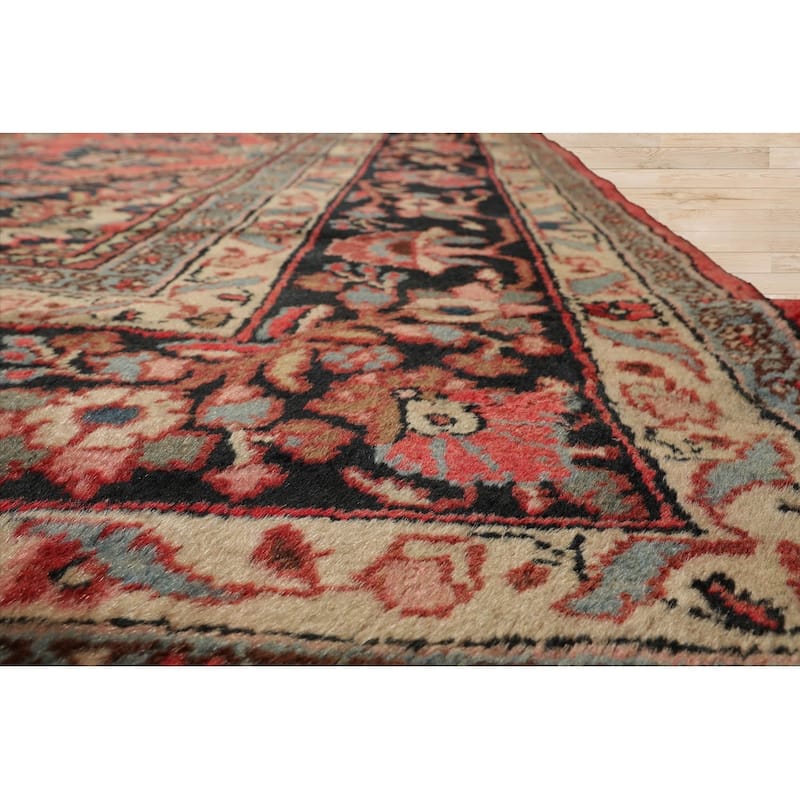 Hand Knotted Lilihaan Rose 100% Wool Traditional Oriental Area Rug - 9' 6'' x 25'