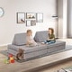 preview thumbnail 1 of 4, Modular Kids Sofa Couch with Washable and Durable Covers Grey
