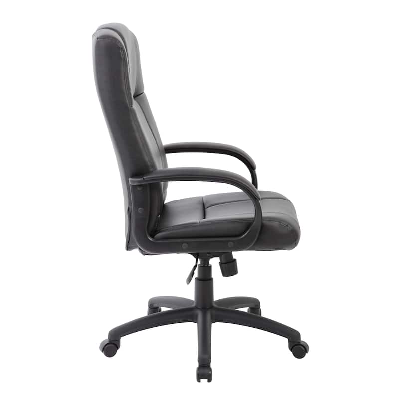 Black Vinyl High-back Executive Chair