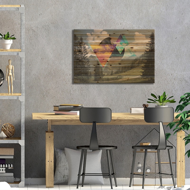 Tesseract of the Southern Alps Print On Wood by 5by5collective - Multi-Color