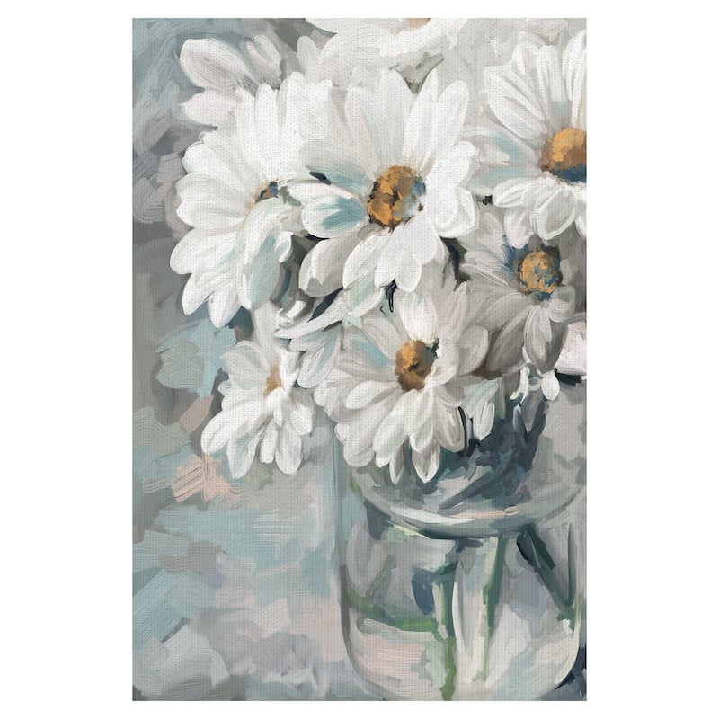 Mason Jar Bouquet II by Studio Arts Canvas Art Print