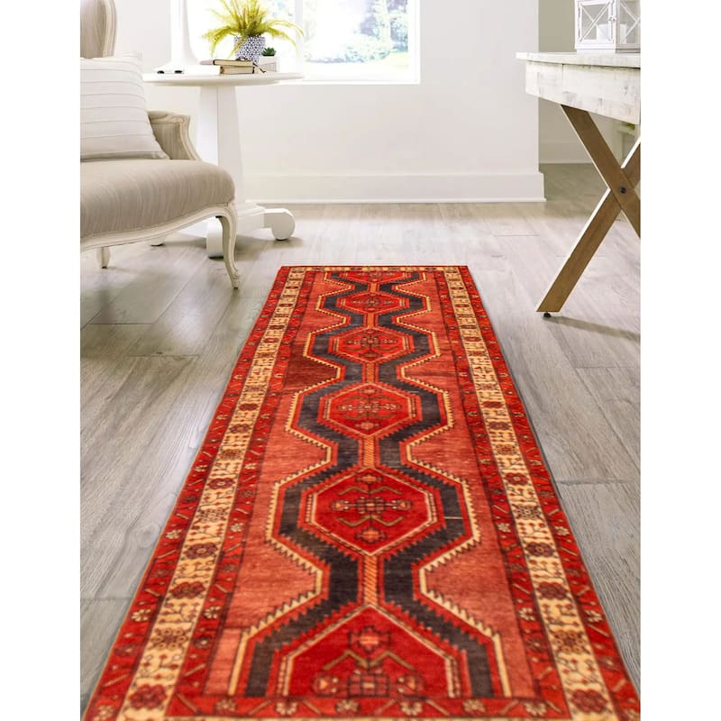 ECARPETGALLERY Hand-knotted Konya Anatolian Red Wool Rug - 2'11 x 9'9